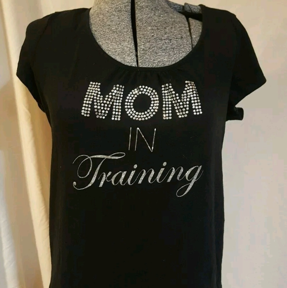Maternity shirt mom in training motherhood large